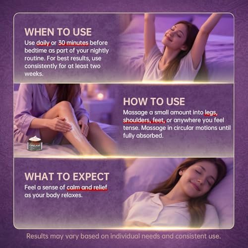 FLYLEAF Magnesium Cream for Sleep, Leg Cramps & Muscle Soreness - Topical Magnesium Chloride with Lavender & Chamomile, Nighttime Body Lotion for Calm and Relaxation, 4.23 oz Avelisse