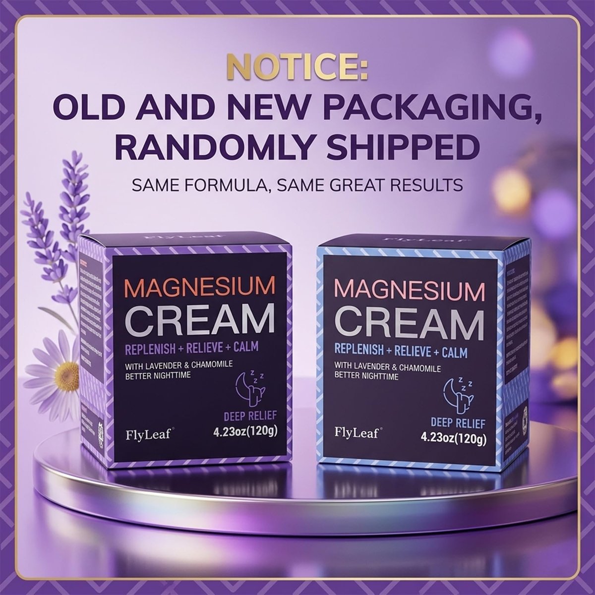 FLYLEAF Magnesium Cream for Sleep, Leg Cramps & Muscle Soreness - Topical Magnesium Chloride with Lavender & Chamomile, Nighttime Body Lotion for Calm and Relaxation, 4.23 oz Avelisse