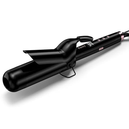 Farery 2 Inch Curling Iron for Long Hair – Lightweight Large Barrel 50mm with Argan Oil & Keratin Infused Ceramic Tourmaline, 9 Temp Digital Display & Lock Key, Fast Heat for Bouncy Big Curls Avelisse