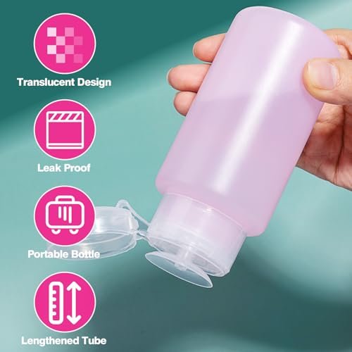 NXJ INFILILA Acetone Pump Dispenser 2 Pack, 180ml/6.4oz Push Down Dispenser Bottle for Acetone, Alcohol, Nail Polish Remover, Makeup Remover, Toner – Leak-Proof & BPA-Free - görsel 12