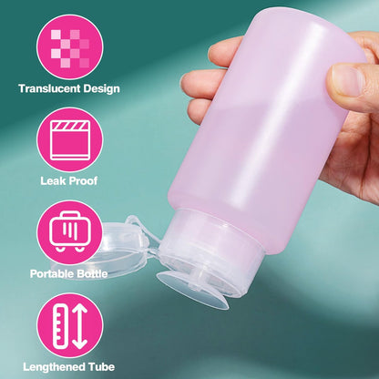 NXJ INFILILA Acetone Pump Dispenser 2 Pack, 180ml/6.4oz Push Down Dispenser Bottle for Acetone, Alcohol, Nail Polish Remover, Makeup Remover, Toner – Leak-Proof & BPA-Free