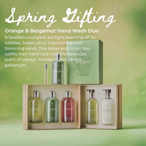 Molton Brown Orange & Bergamot Hand Care Collection - Luxury Liquid Hand Wash & Lotion Gift Set, 2 x 10 fl. oz. Avelisse