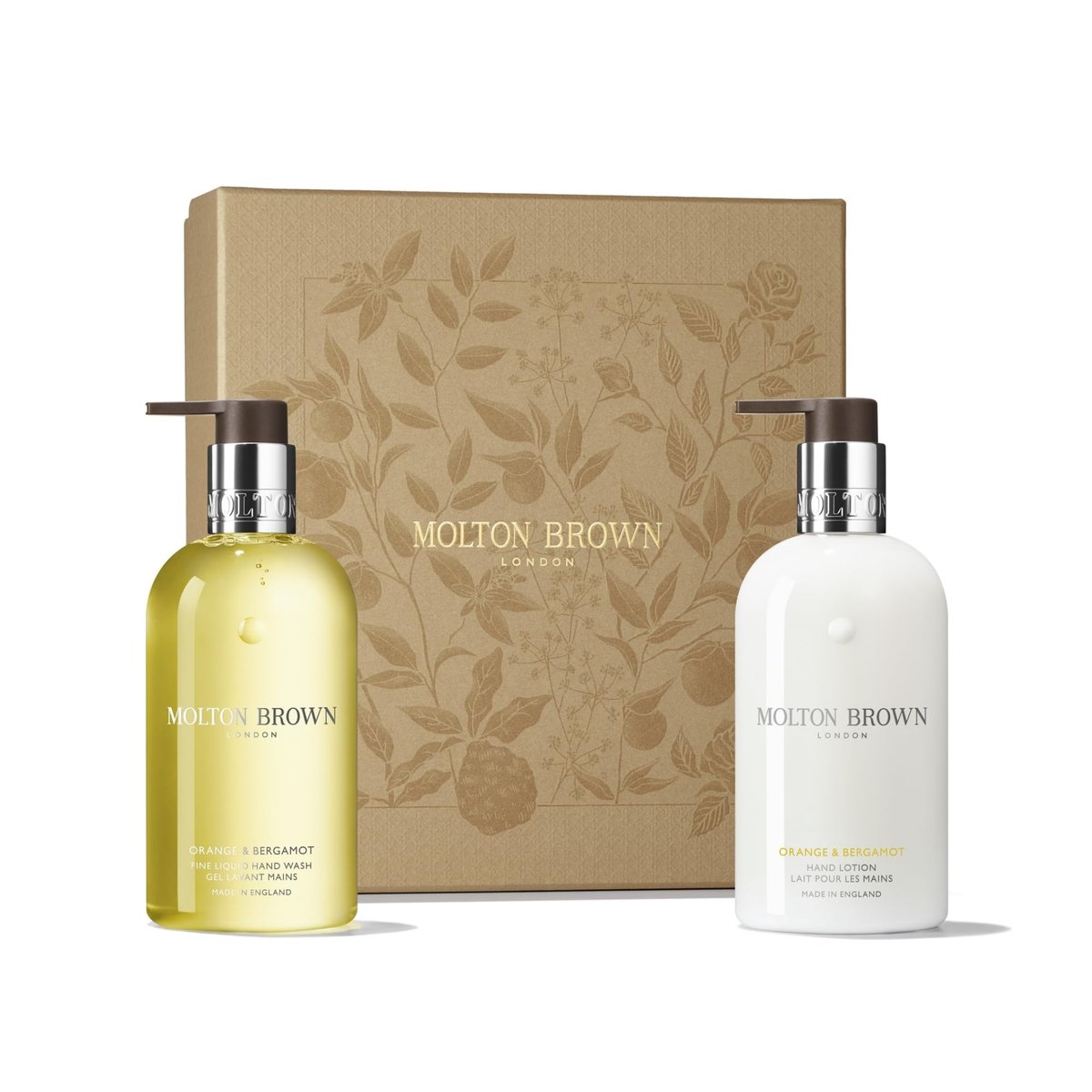 Molton Brown Orange & Bergamot Hand Care Collection - Luxury Liquid Hand Wash & Lotion Gift Set, 2 x 10 fl. oz. Avelisse
