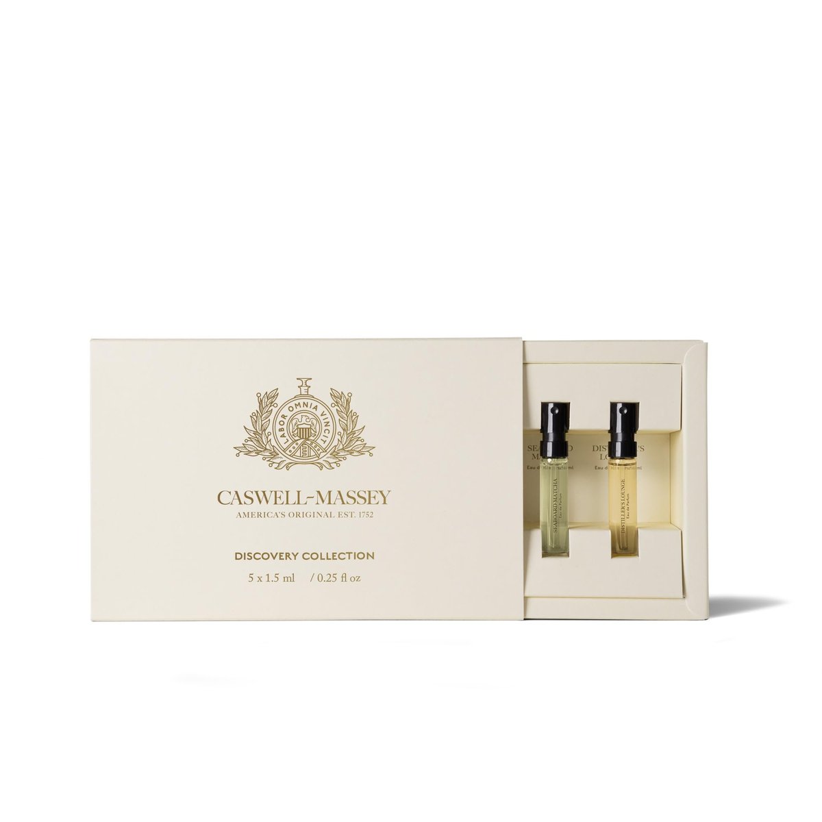 Caswell-Massey Fragrance Discovery Collection for Men – 5-Piece Sample Set – Number Six, Jockey Club, Newport, Distiller’s Lounge & Seaboard Matcha Avelisse