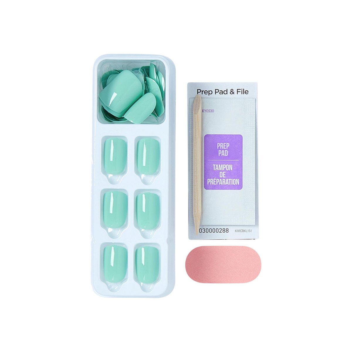 imPRESS No Glue Mani Press On Nails - Get Closer, Short Green Squoval - 30 Nails with Prep Pad & Tools - görsel 7