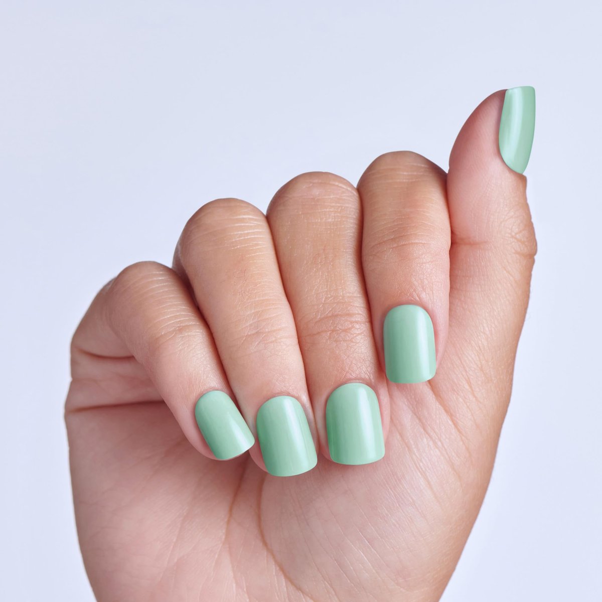 imPRESS No Glue Mani Press On Nails - Get Closer, Short Green Squoval - 30 Nails with Prep Pad & Tools - görsel 3