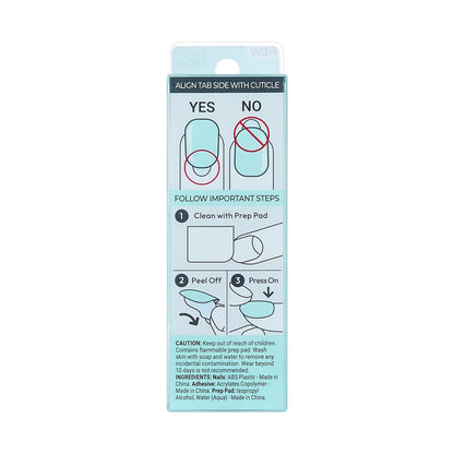 imPRESS No Glue Mani Press On Nails - Get Closer, Short Green Squoval - 30 Nails with Prep Pad & Tools
