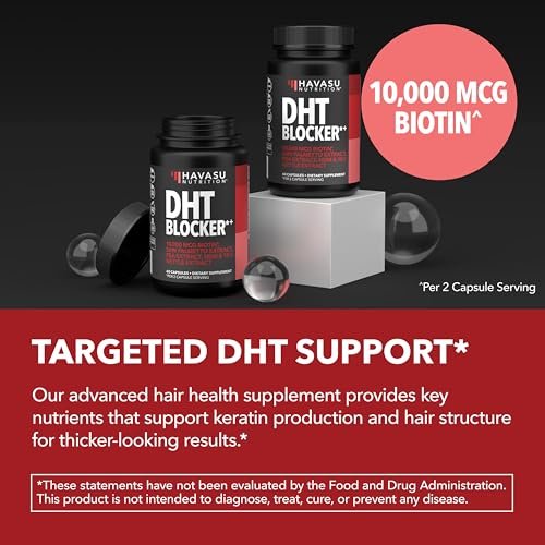 DHT Blocker for Men with Biotin 10000mcg - Saw Palmetto & MSM for Healthy Hair Growth - Vegan, Non-GMO, Gluten Free - 30 Servings - görsel 13