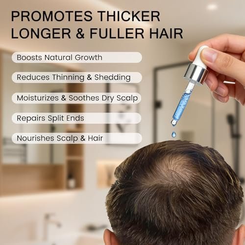 LXMTOU Copper Peptide Hair Growth Serum for Men & Women – Strengthen Hair & Nourish Scalp with Licorice Root & Ginseng Extracts, 1 Fl Oz - görsel 6