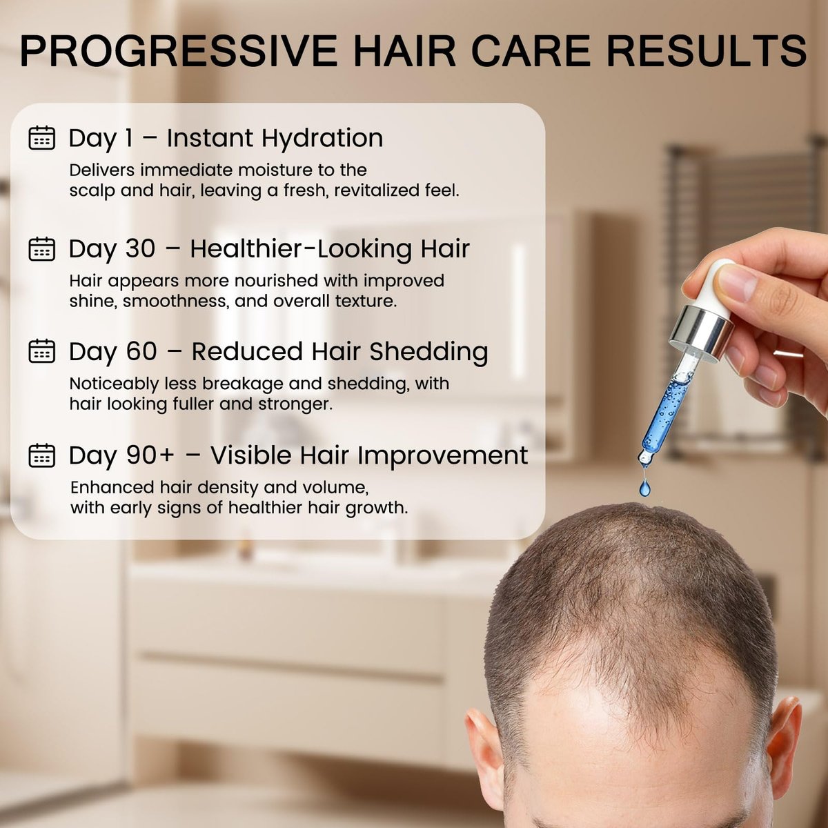 LXMTOU Copper Peptide Hair Growth Serum for Men & Women – Strengthen Hair & Nourish Scalp with Licorice Root & Ginseng Extracts, 1 Fl Oz - görsel 13