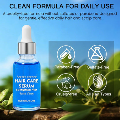 LXMTOU Copper Peptide Hair Growth Serum for Men & Women – Strengthen Hair & Nourish Scalp with Licorice Root & Ginseng Extracts, 1 Fl Oz