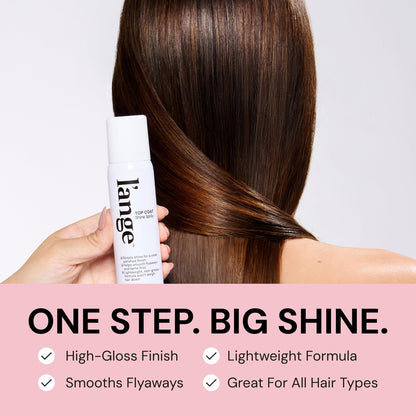 L'ANGE HAIR Top Coat Shine Spray - High-Gloss Finishing Spray, Frizz Control, Ultra-Fine Hydrating Mist, Lightweight 2.6 Fl Oz