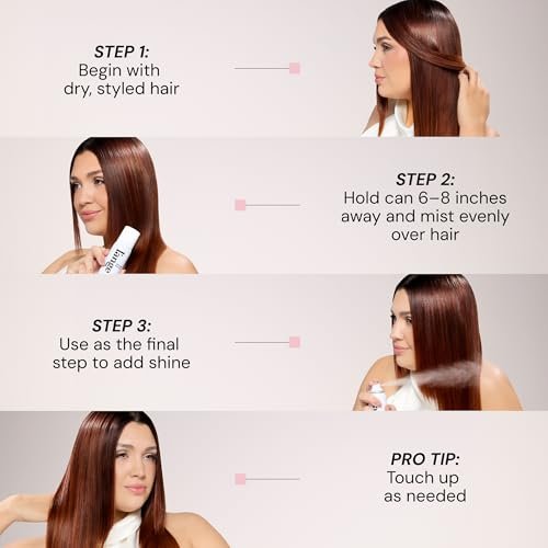 L'ANGE HAIR Top Coat Shine Spray - High-Gloss Finishing Spray, Frizz Control, Ultra-Fine Hydrating Mist, Lightweight 2.6 Fl Oz - görsel 11