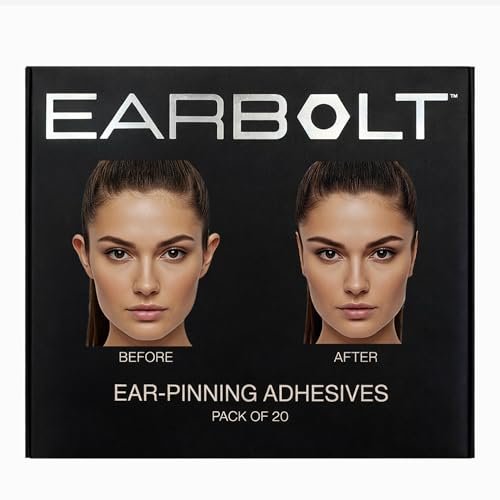 EARBOLT Ear Pinning Adhesives - Cosmetic Ear Correctors, Pack of 20 - Non-Surgical Ear Reshaping for Protruding Ears Avelisse