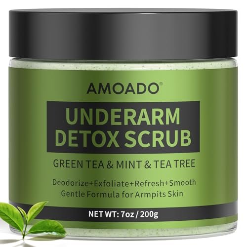 Armpit Detox Scrub with Green Tea - Gentle Underarm Detoxifying Exfoliating Scrub for Odor Control for Women & Men, 7 Fl Oz - görsel 2