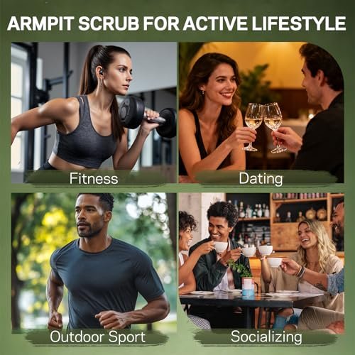 Armpit Detox Scrub with Green Tea - Gentle Underarm Detoxifying Exfoliating Scrub for Odor Control for Women & Men, 7 Fl Oz - görsel 16