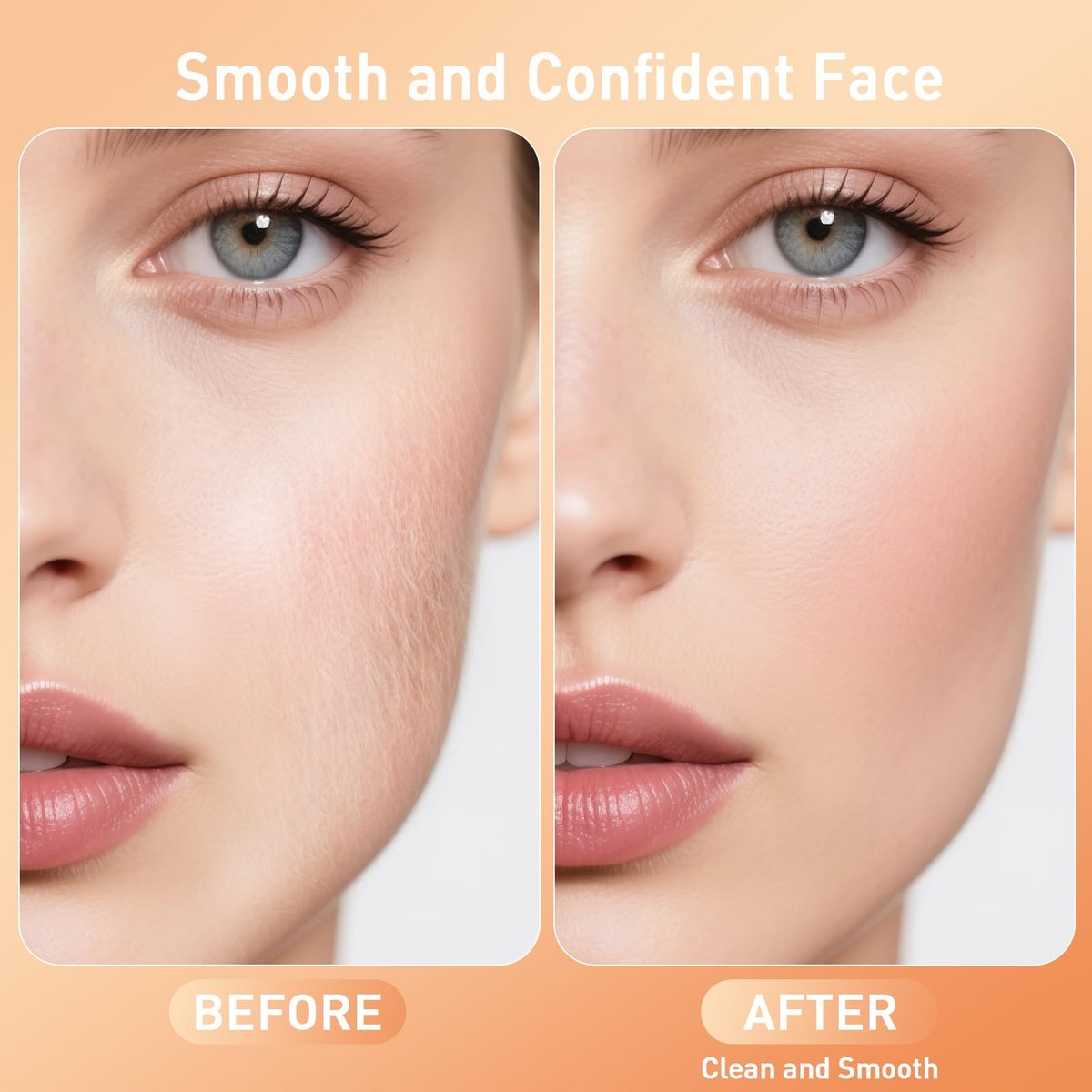 CATLANE Sonic Dermaplane Razor for Women - Face Dermaplaning Tool with Exfoliation & Hair Removal, Cosmic Orange Avelisse