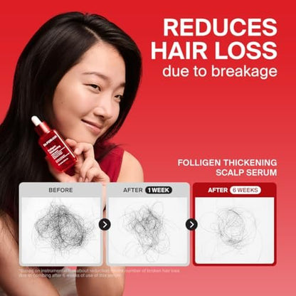 Dr.FORHAIR Folligen Thickening Scalp Serum 1.7 oz | Biotin Density Serum for Thicker, Fuller-Looking Hair | Peptide Scalp Treatment | Korean Haircare Avelisse