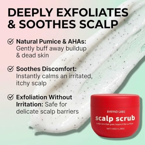 Official BYKYND LABS Avocado Oil Scalp Scrub – Grapefruit & Grapeseed Extract, Pumice for Dry Scalp, Gluten Free, Vegan Avelisse