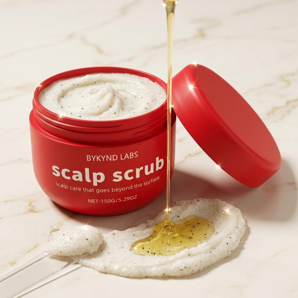 Official BYKYND LABS Avocado Oil Scalp Scrub – Grapefruit & Grapeseed Extract, Pumice for Dry Scalp, Gluten Free, Vegan Avelisse