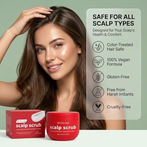 Official BYKYND LABS Avocado Oil Scalp Scrub – Grapefruit & Grapeseed Extract, Pumice for Dry Scalp, Gluten Free, Vegan Avelisse