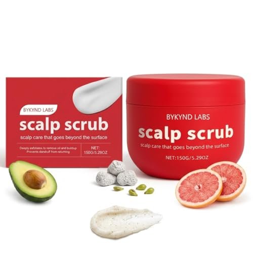 Official BYKYND LABS Avocado Oil Scalp Scrub – Grapefruit & Grapeseed Extract, Pumice for Dry Scalp, Gluten Free, Vegan Avelisse