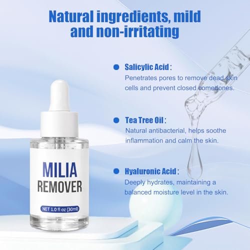 Milia Remover Treatment Serum with Salicylic Acid - Eye & Face Milia Spot Treatment, 1 Fl Oz Avelisse