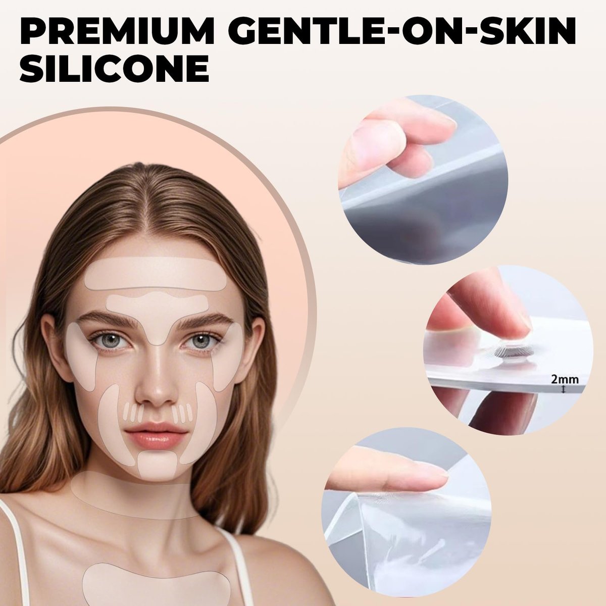 18 PCS Reusable Silicone Wrinkle Patches for Face, Neck & Chest – Overnight Smoothing Facial Strips for Forehead, Frown Lines, Crow’s Feet, Smile Lines & Cleavage Avelisse