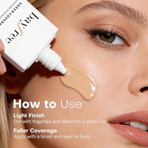 Bayfree Glow Skin Tinted Moisturizer with SPF 30 - Natural Beige, Lightweight Sheer Coverage, Long Lasting Hydration, Vegan Korean Makeup Avelisse