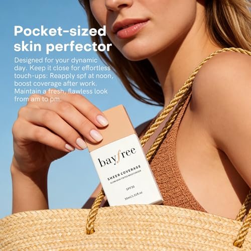 Bayfree Glow Skin Tinted Moisturizer with SPF 30 - Natural Beige, Lightweight Sheer Coverage, Long Lasting Hydration, Vegan Korean Makeup Avelisse