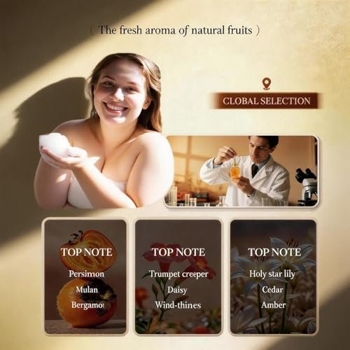 Persimmon Soap for Body Odor Control – Natural Deodorizing Bar for Women & Men (3-Pack) Avelisse
