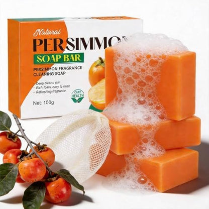 Persimmon Soap for Body Odor Control – Natural Deodorizing Bar for Women & Men (3-Pack) Avelisse