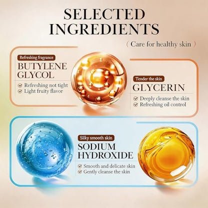 Persimmon Soap for Body Odor Control – Natural Deodorizing Bar for Women & Men (3-Pack) Avelisse