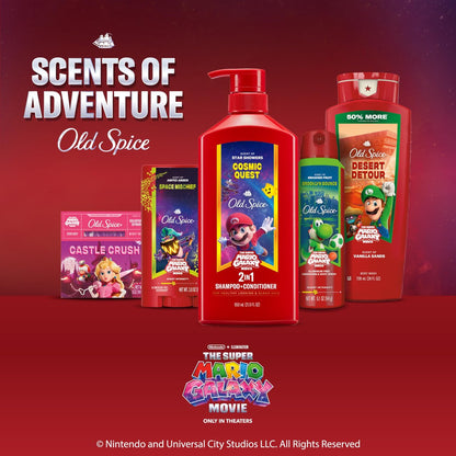 Old Spice Men's 2-in-1 Shampoo and Conditioner, Cosmic Quest, x The Super Mario Galaxy Movie, 21.9 fl oz