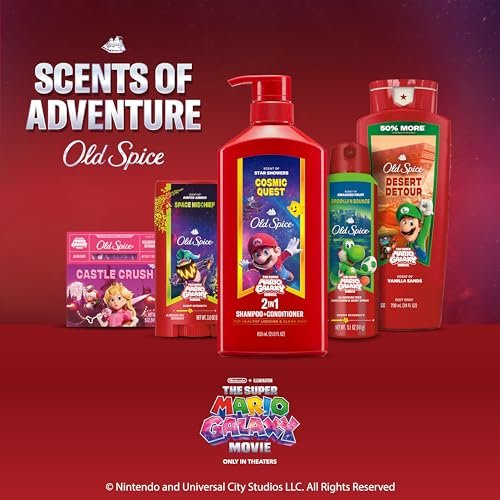 Old Spice Men's 2-in-1 Shampoo and Conditioner, Cosmic Quest, x The Super Mario Galaxy Movie, 21.9 fl oz - görsel 16