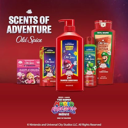 Old Spice Men's 2-in-1 Shampoo and Conditioner, Cosmic Quest, x The Super Mario Galaxy Movie, 21.9 fl oz