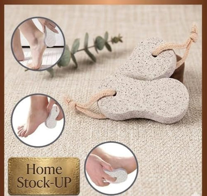 Natural Pumice Stone Pack of 2 – Gentle Exfoliation for Feet & Hands, Callus & Dead Skin Remover