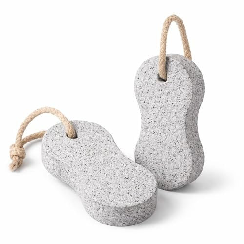 Natural Pumice Stone Pack of 2 – Gentle Exfoliation for Feet & Hands, Callus & Dead Skin Remover - görsel 1