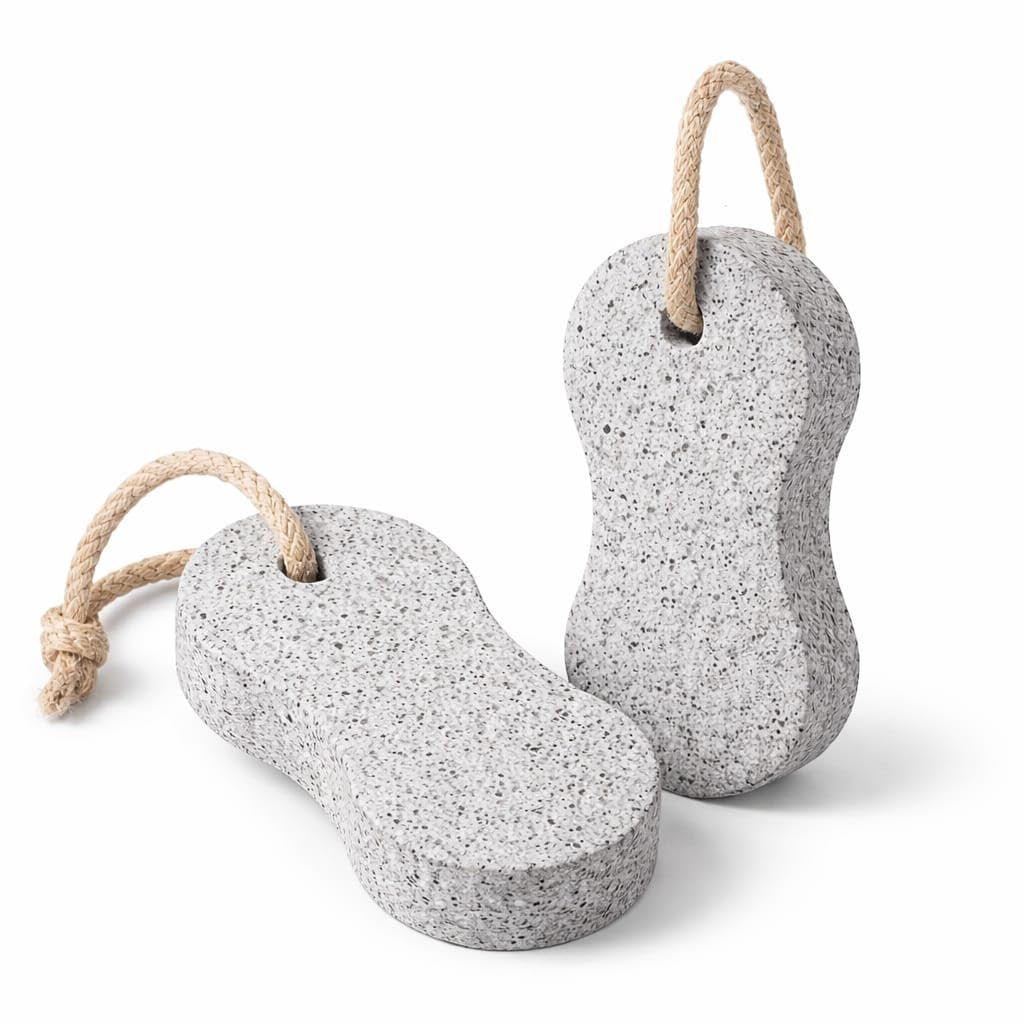 Natural Pumice Stone Pack of 2 – Gentle Exfoliation for Feet & Hands, Callus & Dead Skin Remover - görsel 2