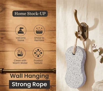 Natural Pumice Stone Pack of 2 – Gentle Exfoliation for Feet & Hands, Callus & Dead Skin Remover