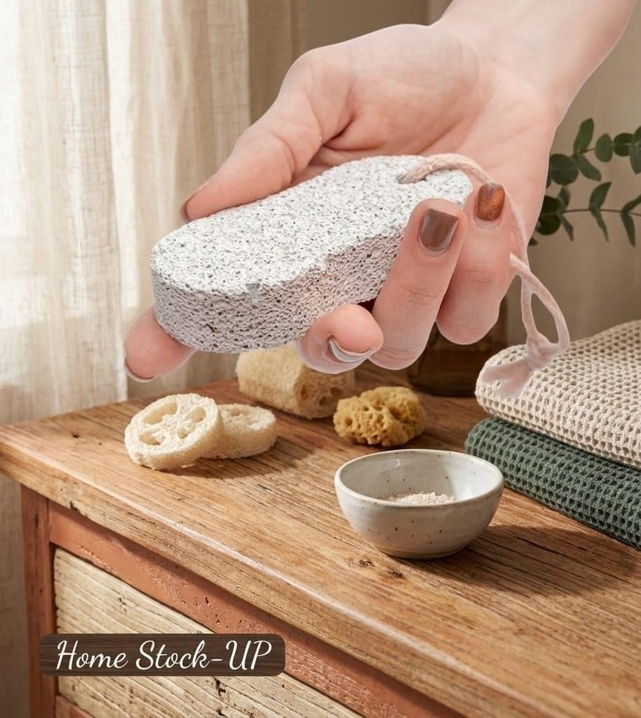 Natural Pumice Stone Pack of 2 – Gentle Exfoliation for Feet & Hands, Callus & Dead Skin Remover - görsel 8