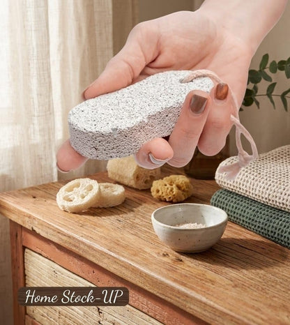 Natural Pumice Stone Pack of 2 – Gentle Exfoliation for Feet & Hands, Callus & Dead Skin Remover