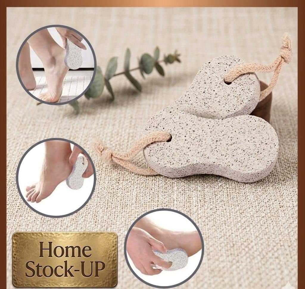 Natural Pumice Stone Pack of 2 – Gentle Exfoliation for Feet & Hands, Callus & Dead Skin Remover - görsel 6