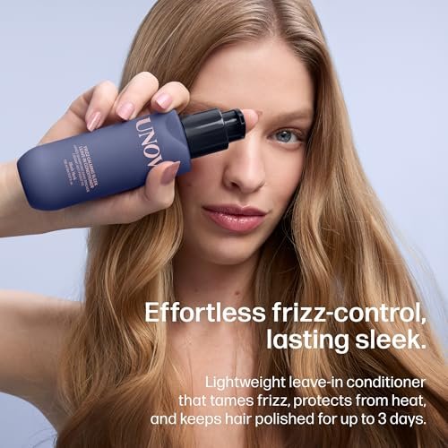 UNOVE Frizz-Calming Sleek Leave-In Conditioner – 72-Hour Anti-Frizz Heat Protectant Hair Treatment, Humidity & Static Resistant, 150 ml Avelisse