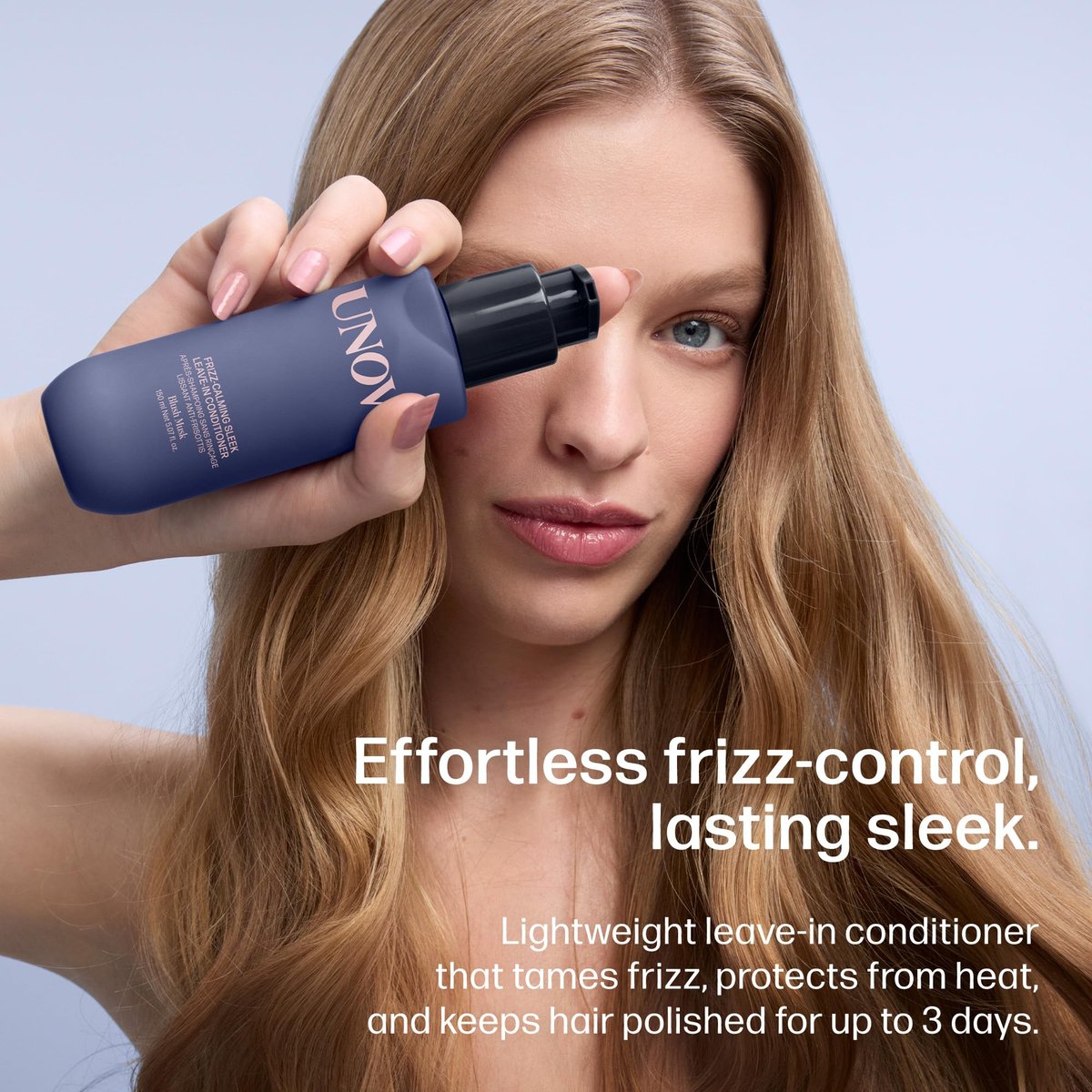 UNOVE Frizz-Calming Sleek Leave-In Conditioner – 72-Hour Anti-Frizz Heat Protectant Hair Treatment, Humidity & Static Resistant, 150 ml Avelisse