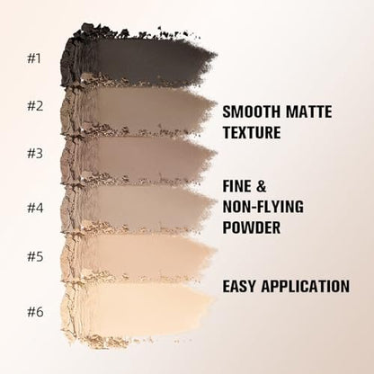 NICEFACE NUDES2 Mini Eyeshadow Palette - 6 Matte Neutral Nude Eyeshadows, Highly Pigmented & Long-Lasting Waterproof, Creamy Blendable Travel Size Palette for All Skin Types