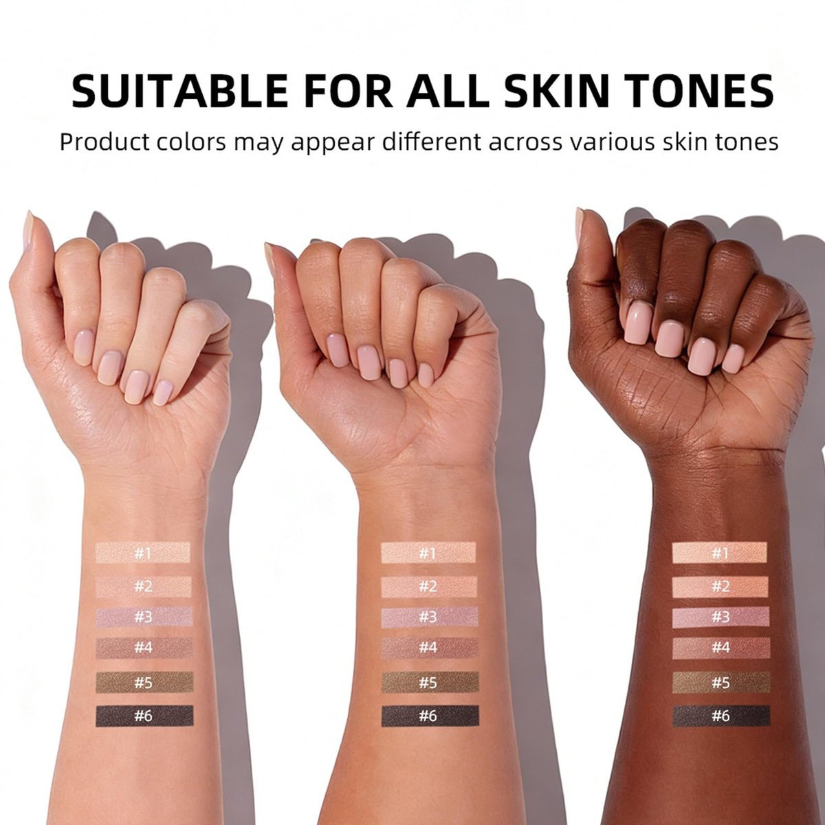 NICEFACE NUDES2 Mini Eyeshadow Palette - 6 Matte Neutral Nude Eyeshadows, Highly Pigmented & Long-Lasting Waterproof, Creamy Blendable Travel Size Palette for All Skin Types - görsel 9