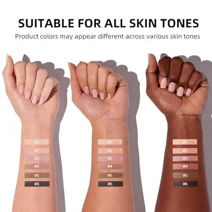NICEFACE NUDES2 Mini Eyeshadow Palette - 6 Matte Neutral Nude Eyeshadows, Highly Pigmented & Long-Lasting Waterproof, Creamy Blendable Travel Size Palette for All Skin Types