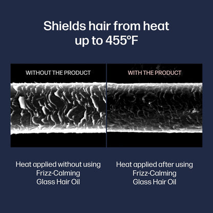 UNOVE Frizz-Calming Glass Hair Oil – Anti-Frizz & Heat Protection up to 455°F for Sleek Shine, 2.36 fl oz Avelisse