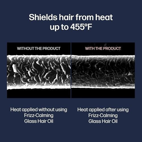 UNOVE Frizz-Calming Glass Hair Oil – Anti-Frizz & Heat Protection up to 455°F for Sleek Shine, 2.36 fl oz Avelisse
